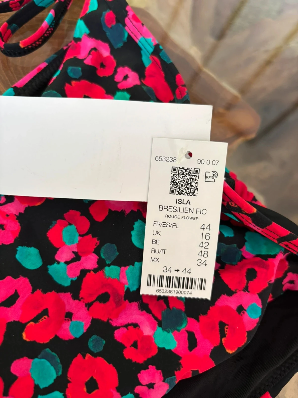 Biquíni de baixo Etam preto flores brasileiro 44 – photo 4